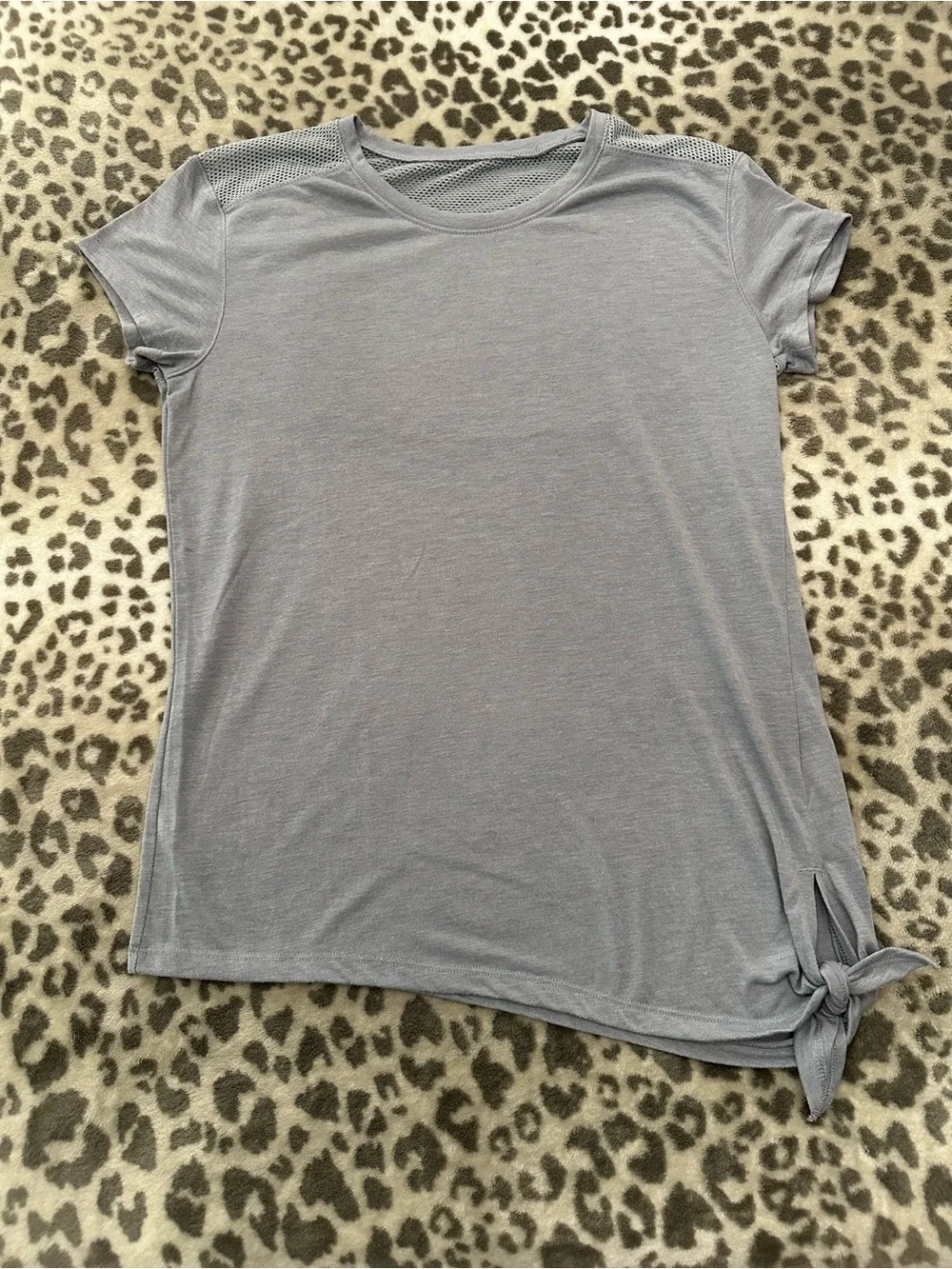 Old Navy Active Short Sleeve Mesh Back Side Tie T-Shirt Gray Size XXL 16 Girls